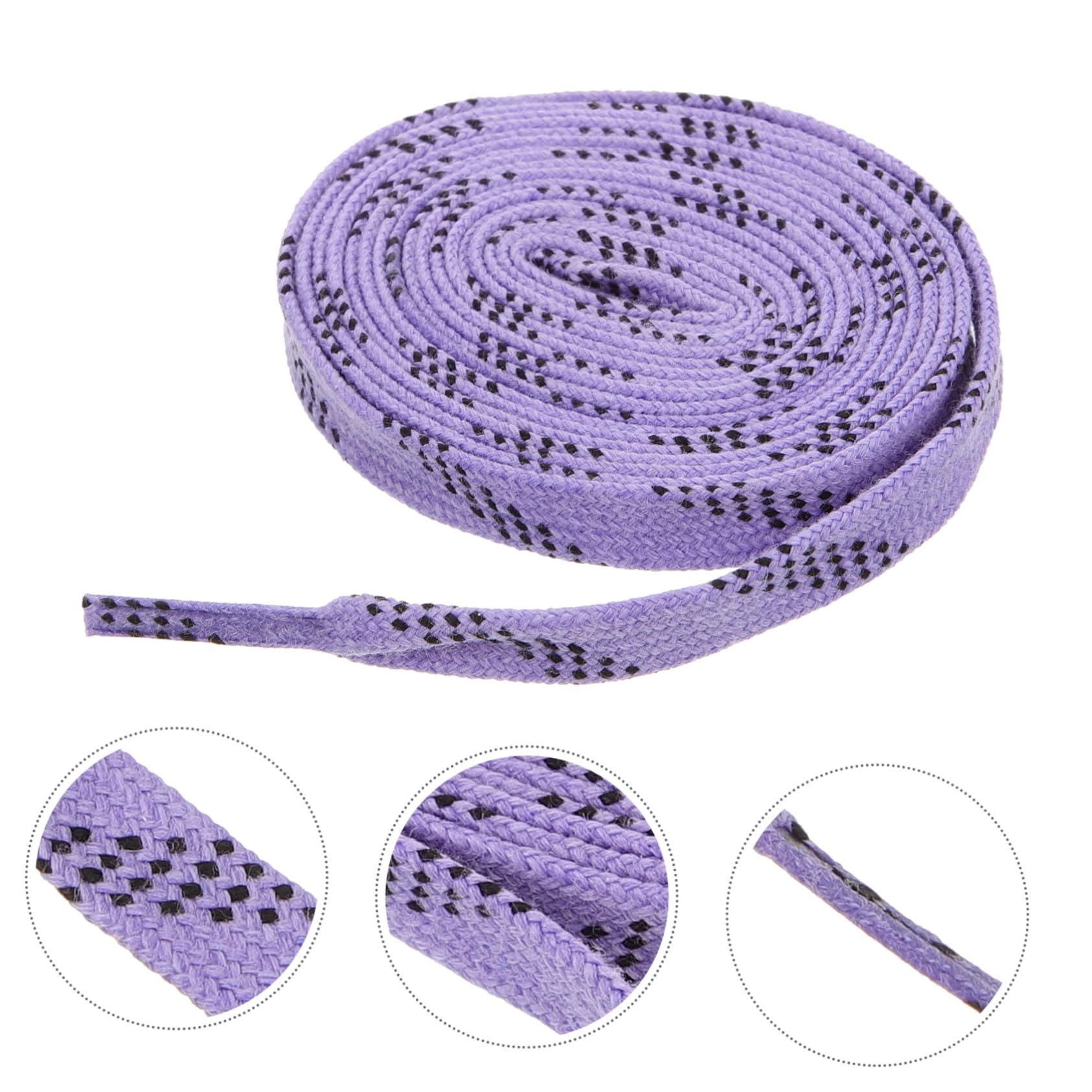 Abaodam Lacets cirés Lacets de Patinage de Hockey sur Glace Lacets de Patins de Hockey cirés Noir Sangles de Chaussures de Sport de Hockey Chaussures Lacets pour Baskets Coton