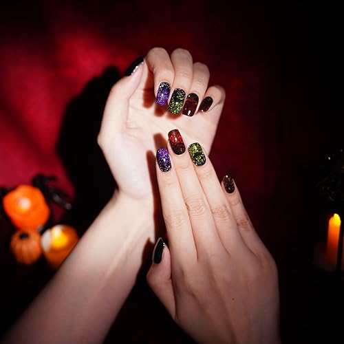 Miniatura 9 de DANNI & TONI Tiras de uñas de gel semicuradas, flores (jardín floreciente), calcomanías de uñas de gel francés, color nude, brillante, 28 calcomanías