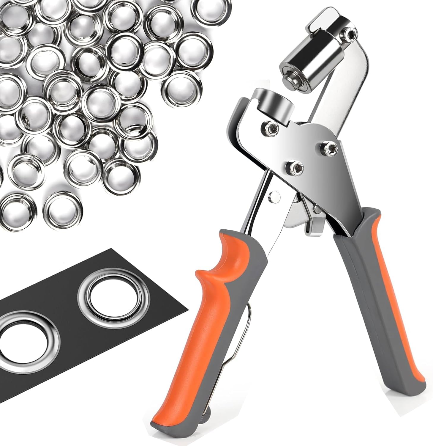 Pinza Occhielli HAPDEN - Set Professionale 6mm E 10mm Con 200 Occhielli - Foto 3