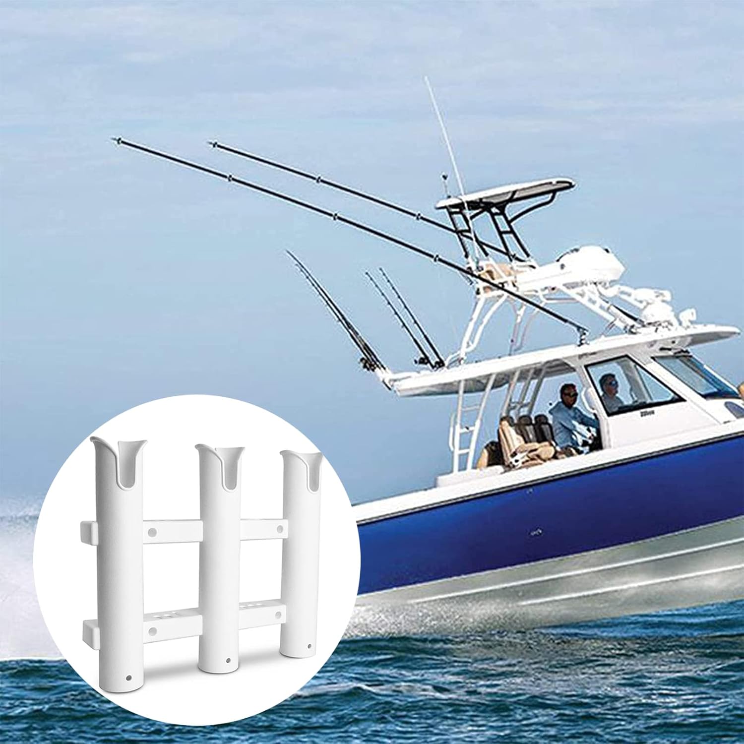 Buy Wall Mounted Fishing Rod Holders,3Pipe Links Fishing Rod Holder