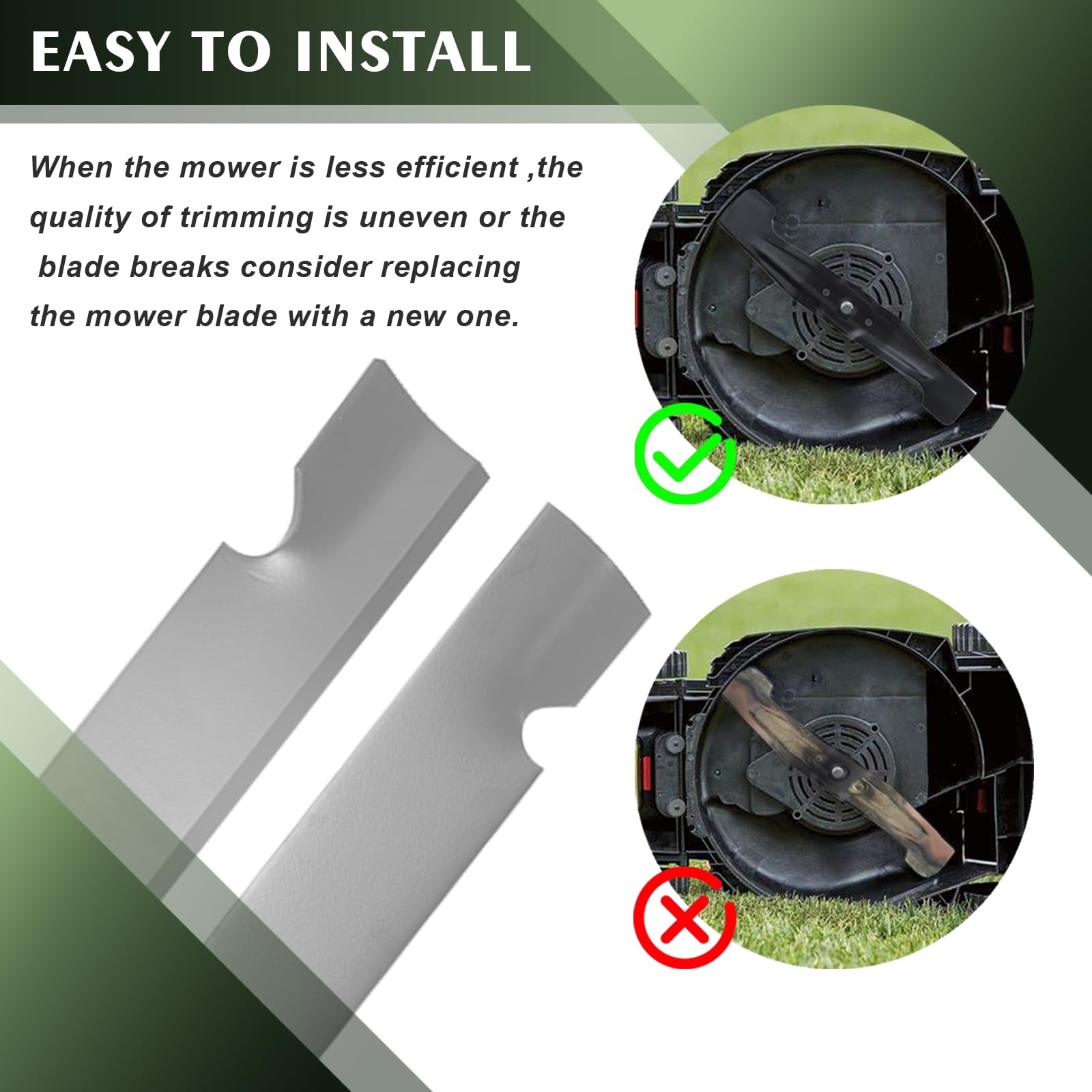 5101755S - 3 cuchillas de cortacésped para cubierta de 61 pulgadas, compatible con Scag A48111 481712 481708 482787 482879, para Ferris 5020842 5101755, para Snap per 17081 51081 555. 103300 5S,