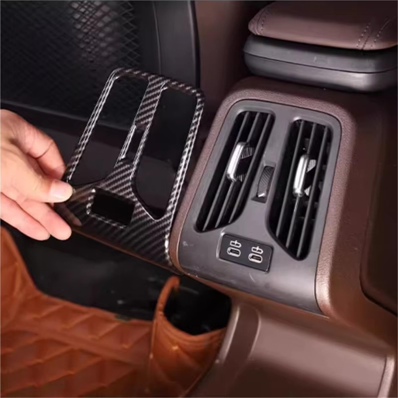 Compatible Con Para X2 U10 2023 2024 Cubierta Salida Ventilación Aire Acondicionado Trasero Coche Pegatina Embellecedora Accesorios Interiores