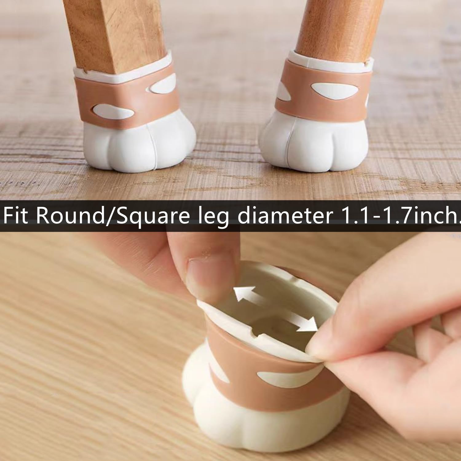 6 Pièces Lot De Capuchons Silicone Forme Patte De Chat Pour Crayons