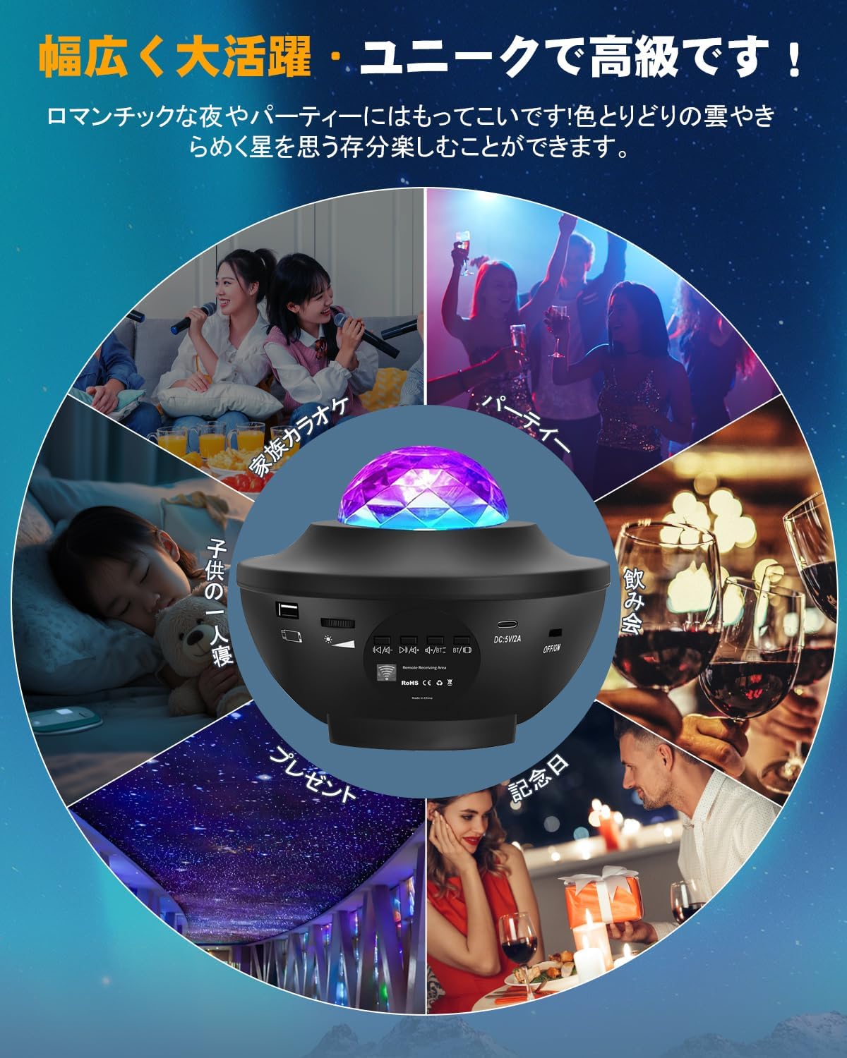 Amazon.co.jp: 【2026人気版新グレード】スタープロジェクターライト