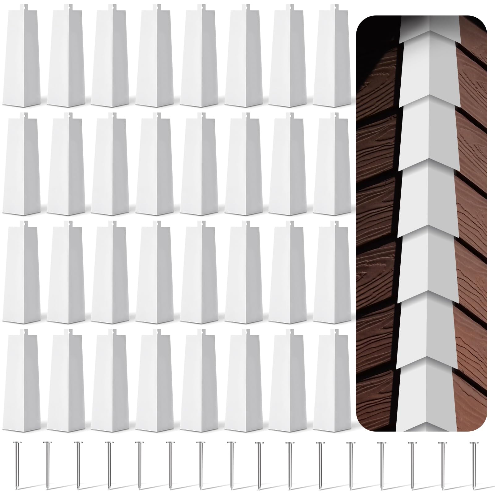 Therwen 32 Pcs 8 in Corner Caps