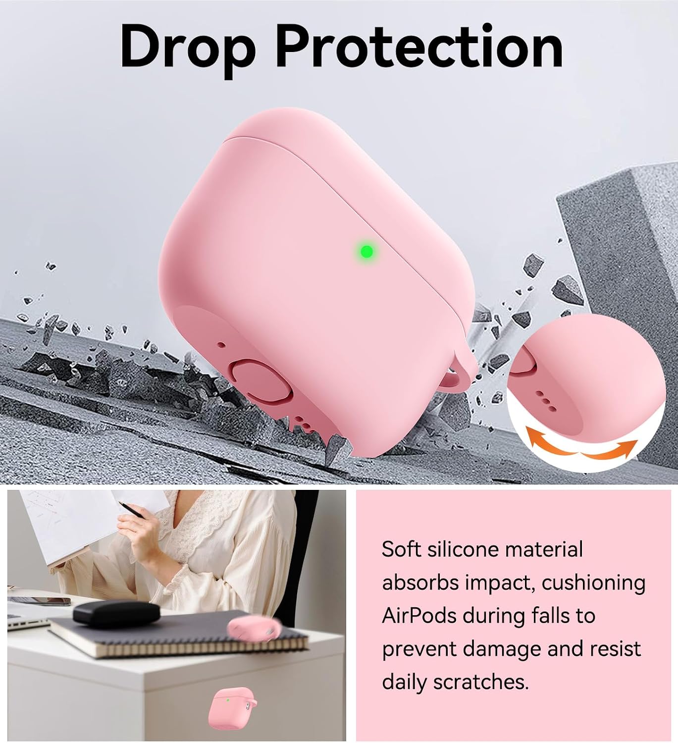 Matekxy for Airpods Pro 3 Case 2025 Cute, for Airpod Pro3 Generation, Pink image 5