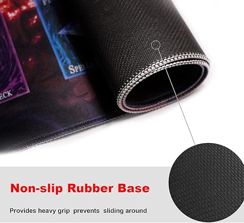 Vista 24 de ygo playmat Duel Mat - Tapete de goma para juegos de cartas de 23.6 x 13.7 pulgadas (A-Bao A Qu) A-bao a Qu,Ominous Omen,Alma espada