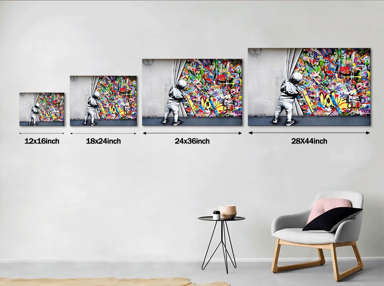 Amazon.co.jp: Banksy ストリートアート 子供 カラフル グラフィティ