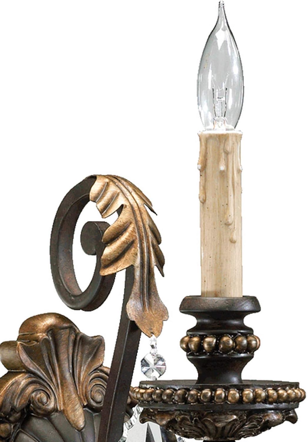 Buy 2 get 3 Quorum International Rio Salado 1-LT Wall Mount - Toasted Sienna With Mystic Silver - 5357-1-44