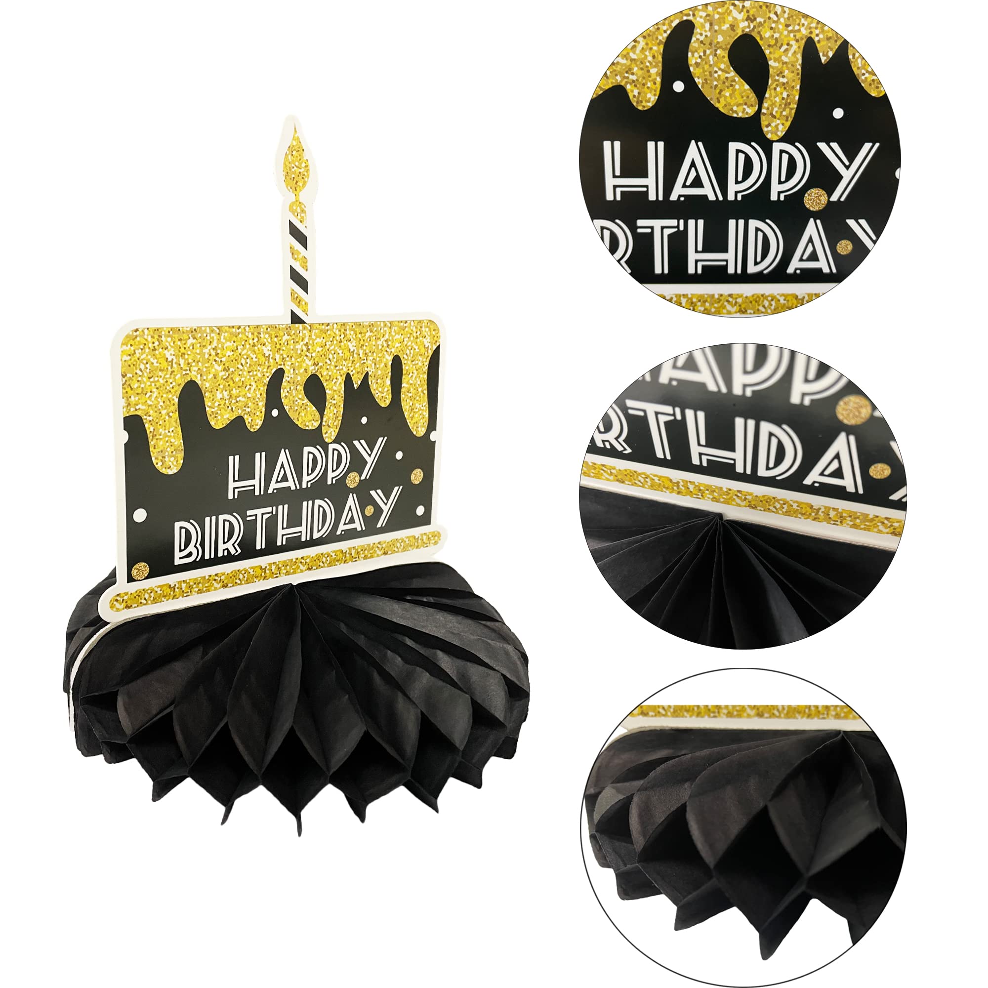 Centros De Mesa Panal Para Cumpleaños - 2 Piezas (3 Y 2 Niveles), Con Diseños Divertidos, Fácil Montaje