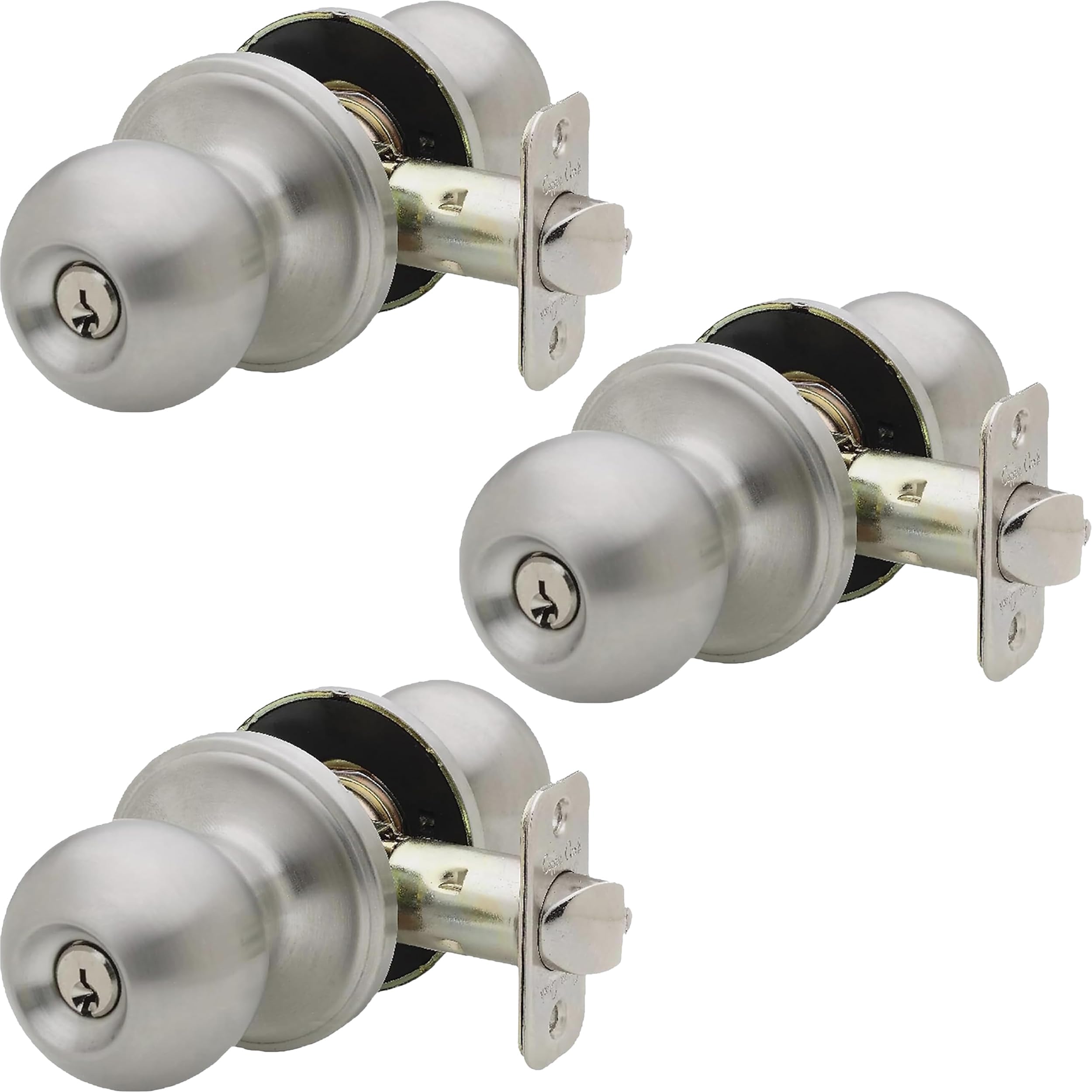 Copper Creek BK2040AN Ball Door Knob, Keyed Entry Function, 1 Pack, in