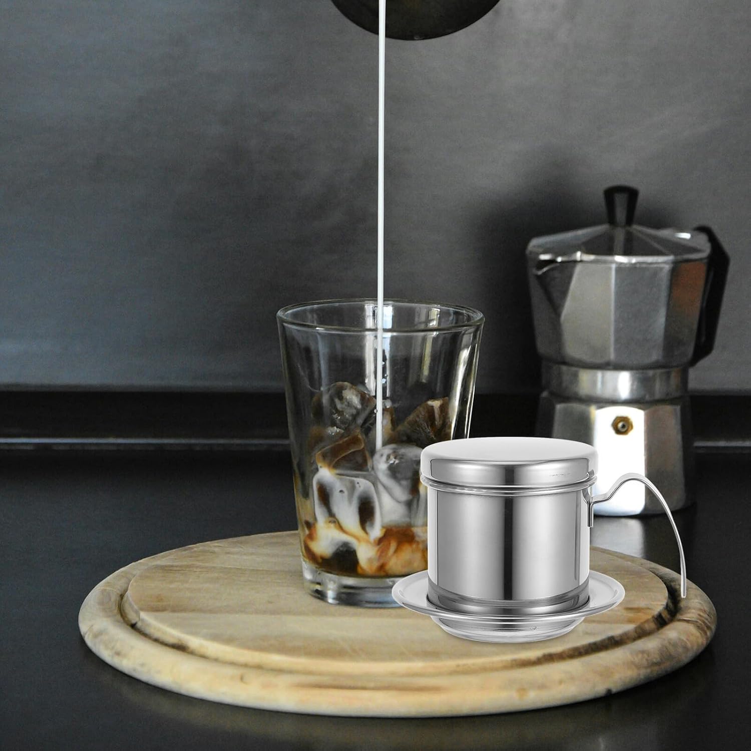 Vietnamese Coffee Drip Filter Cup Single Cup Coffee Brewer for Kitchen and Office Use