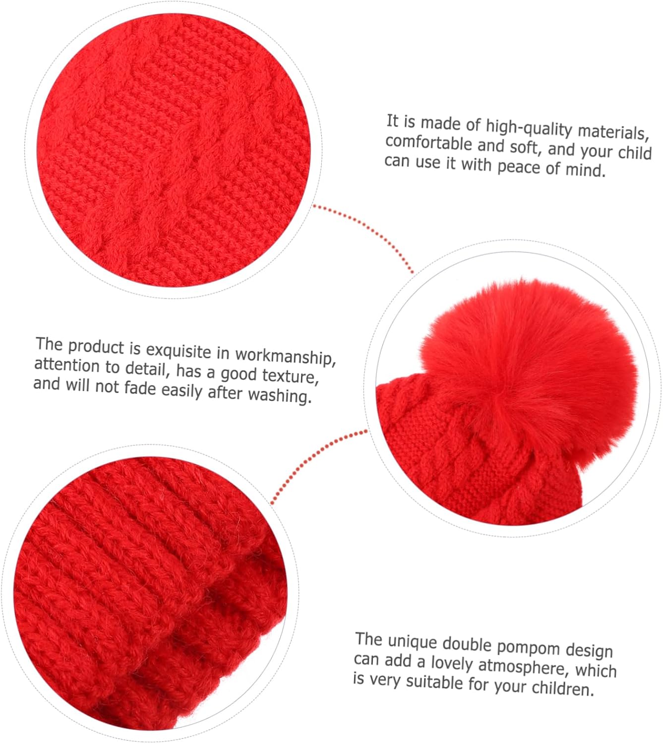 Children Hat Scarf Winter Hat Winter Neckerchief Knitted Hat Stylish Beanie Hat Winter Pom Hat Beanie