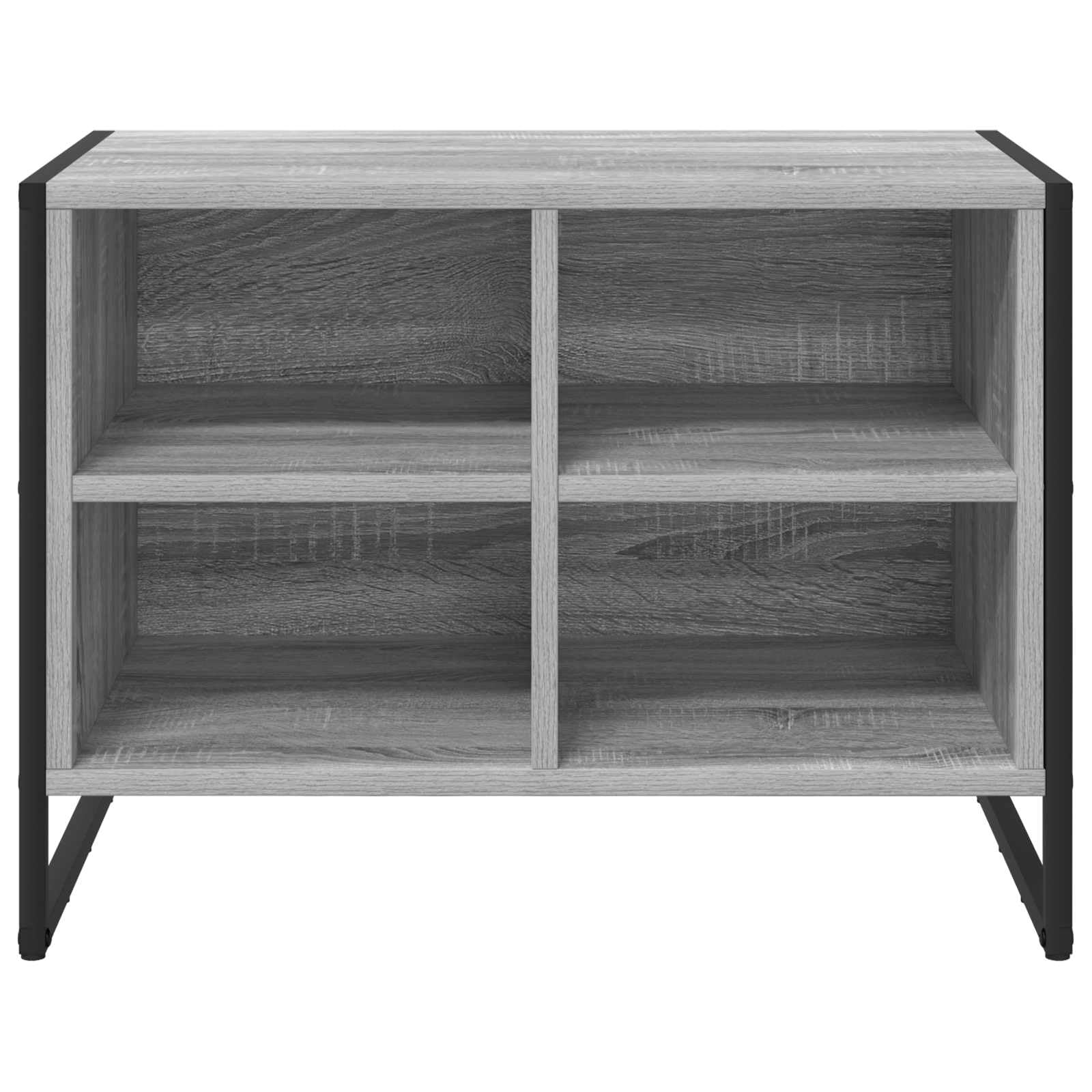 Schuhschrank Graues Sonoma Holzwerkstoff 60 x 35 x 44 cm, platzsparendes Schuhregal mit Klapptüren, Stabiler Schuhständer für Flur, Diele, Schlafzimmer, Organizer und Aufbewahrung