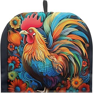 Rooster Tea Cozy for Teapot Insulated Sunflower Tea Pot with Warmer Kitchen Home Decorative Oil Painting Tea Pot Cover Thick