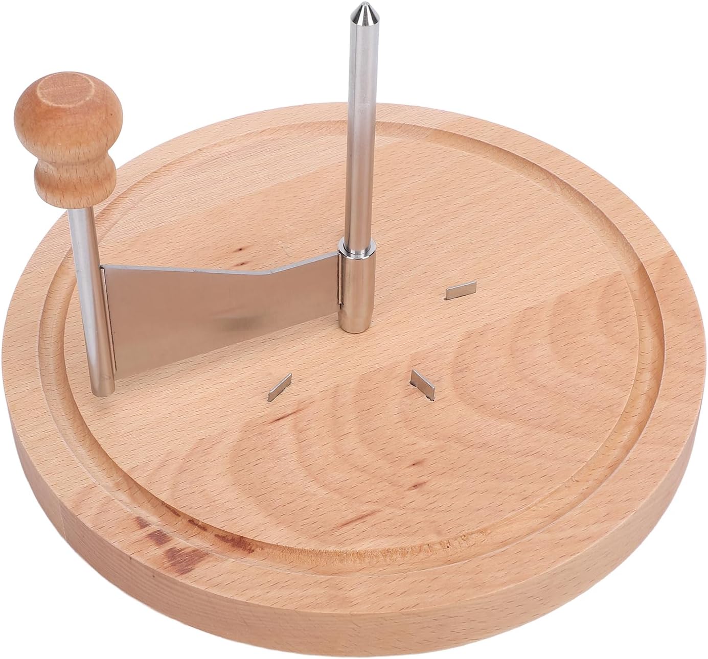 Spiral Cheese Curler & Shaver, 304 Stainless Steel & Beechwood Cheese Flower Maker for Parties, Home, Dessert Stores - Easy to Use, Dishwasher Safe