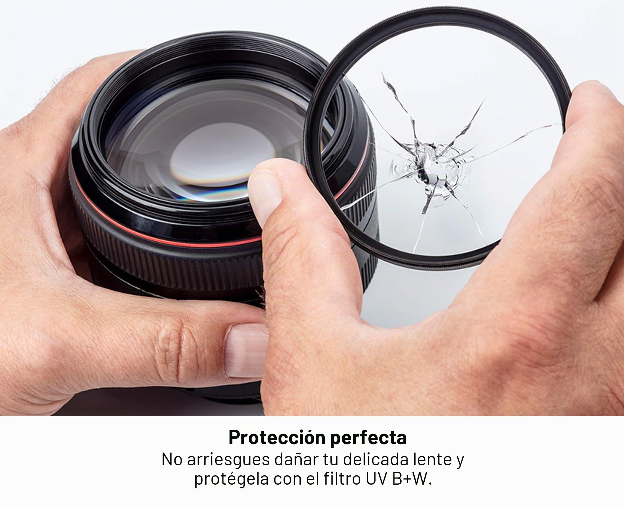 B+W 010 Filtro UV Haze y protección T-Pro, Acabado de Titanio, MRC Nano, 16 Veces tratado, superfino, Premium 1097758 77