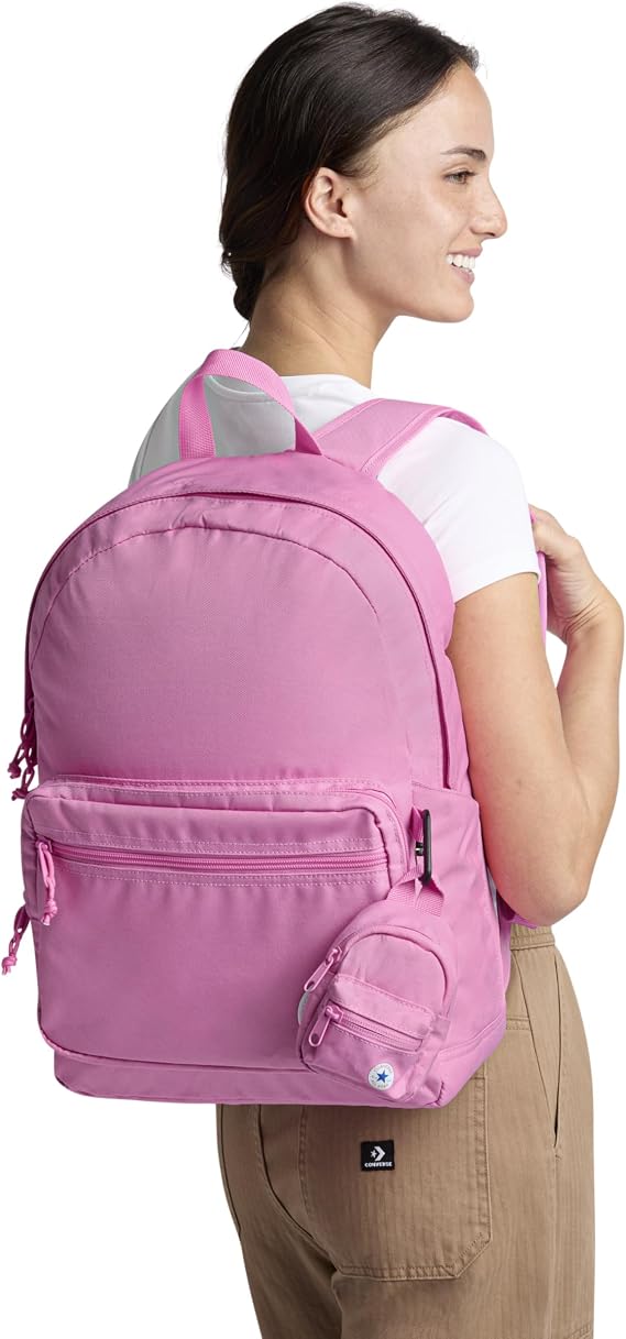 Converse Chuck Patch Backpack and Keychain, Oops Pink, O/S