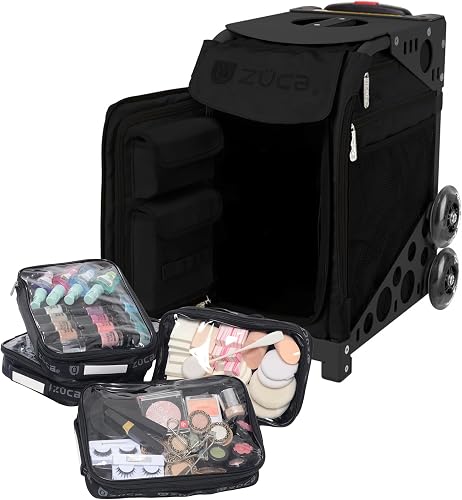 ZUCA Sport Artist Stealth Bag and Black Frame with Non-Flashing Wheels includes 4 Large Utility Pouches