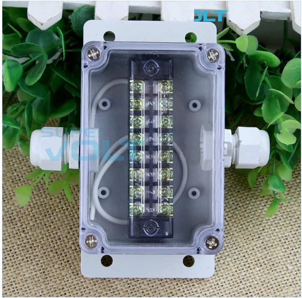 100 x 68 x 50mm Plastic Electric Enclosure Wall Mounting Project Junction Box With Connectors Kit Waterproof (1 in 1 out with clear cover)