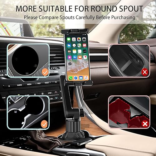 Miniatura 3 de WUITIN Soporte para tablet de coche para automóvil, ajustable en 360, 15 pulgadas de largo, soporte de 2 brazos para iPad, Samsung Galaxy TabZ Fold