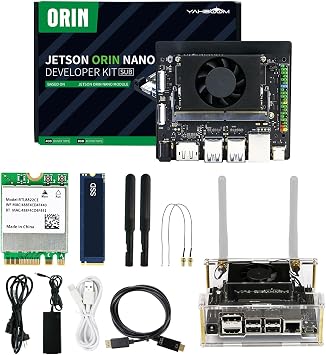 Yahboom Jetson Orin Nano 8GB SUB Developer Kit Support Super Based on Module with 256GB SSD Acrylic Case ROS2 Ubuntu22.04Orin Nano 8GB SUB Basis Kit