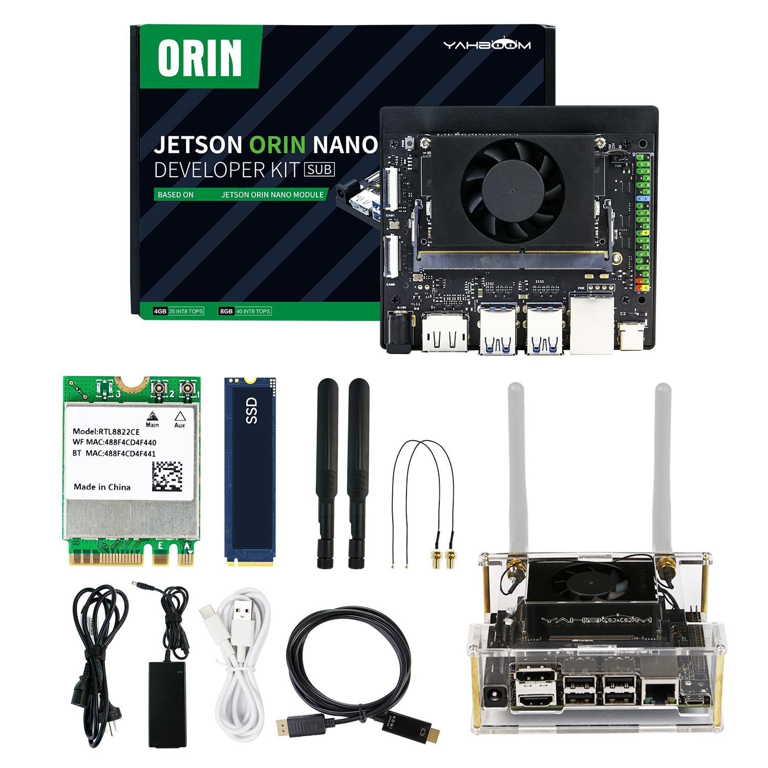 Yahboom Jetson Orin Nano 8GB SUB Developer Kit baseado no módulo