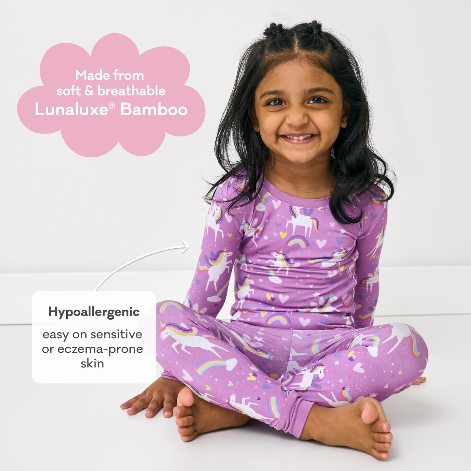 Little Sleepies Two-Piece Pajama Set for Boys & Girls, Soft Viscose from Bamboo Toddler Pajamas for Kids, Family Matching PJs - Image 5