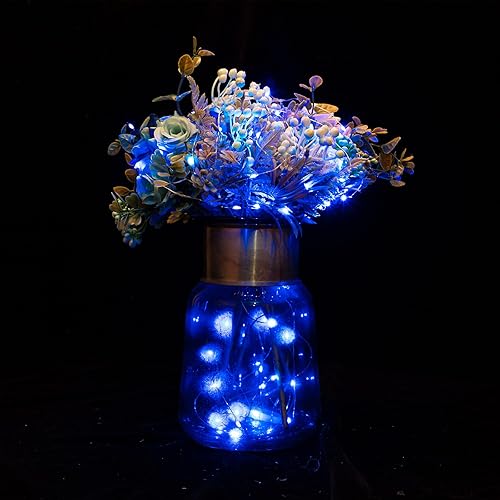 Miniatura 6 de Paquete de 6 luces de hadas a pilas, 7 pies, 20 luces LED de tarro de masón, impermeables, alambre plateado, luciérnagas, bricolaje, fiesta, boda,