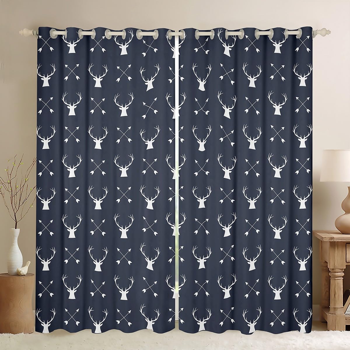 Elk Deer Window Curtains Kids Deer Curtains 84