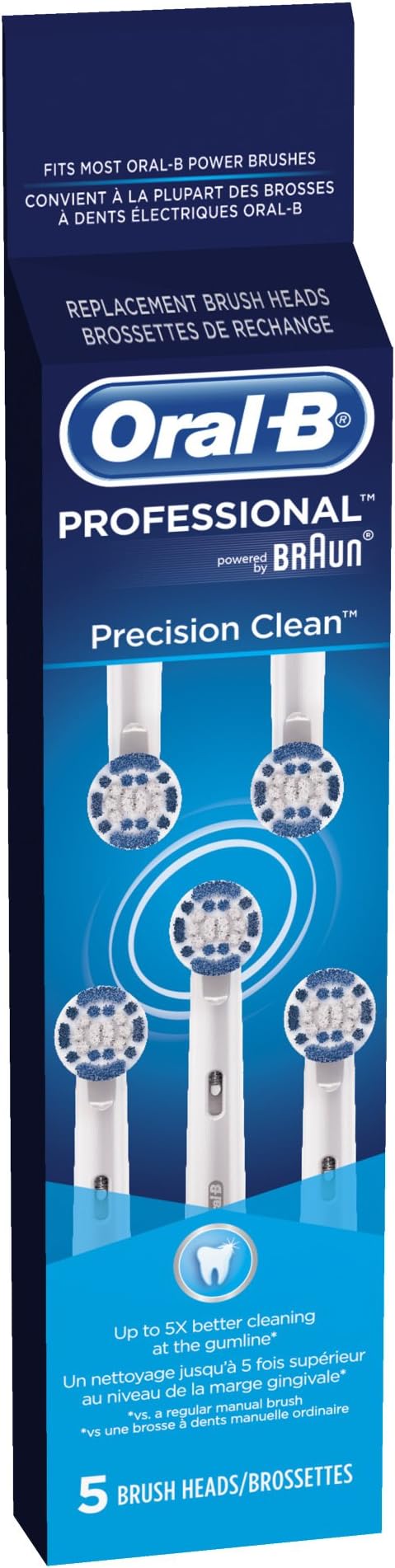 Oral-B Professional Precision Clean Replacement Brush Head, 5 Count