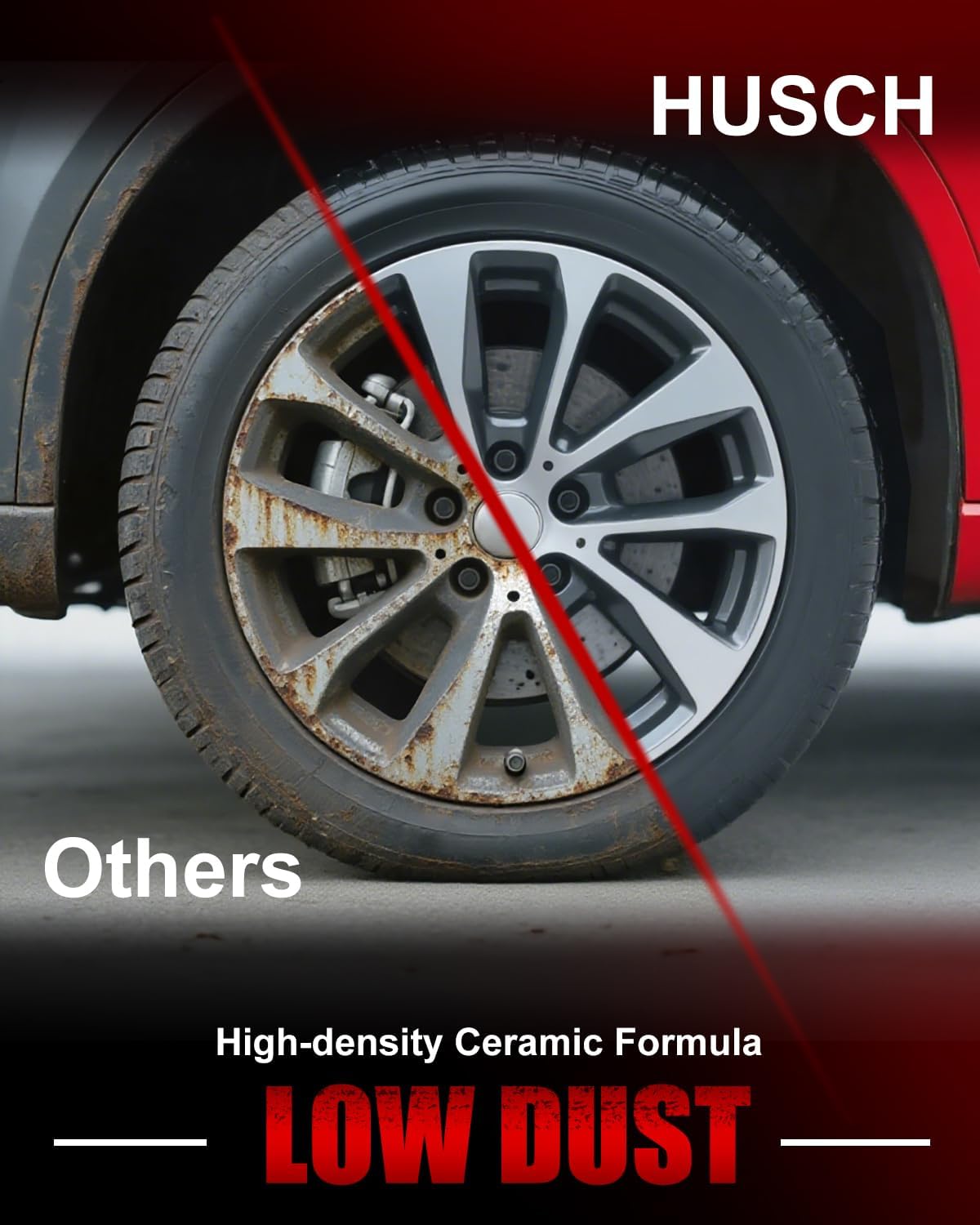 HUSCH D1633 Front Ceramic Brake Pads Kit Fit For Audi Q3 2019-2024, For Volkswagen Arteon 2019-2023