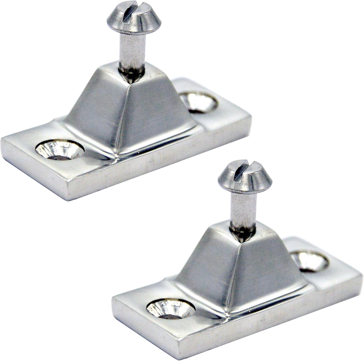Amadget 2 Pack Boat Deck Hinge Bimini Top Side Mount, 316