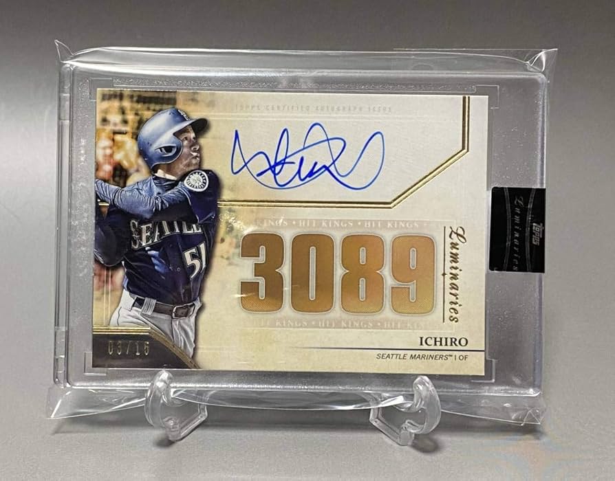 シアトル・マリナーズ　イチロー選手　Topp 直筆サインカード Amazon.co.jp: 世界15枚限定イチロートップス直筆サインカード 3089HIT