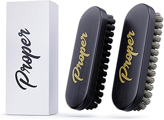 Premium Horse Hair Leather Brushes Set for Car Detailing, Furniture & Upholstery - Professional Horsehair Cleaning Brush for Couch, Car Seats, Alcantara & Interior Surfaces