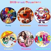 Vista 6 de Extensiones de cabello con clip de colores, 12 piezas para mujeres, niños y niñas, 16 pulgadas, ondulado, rizado, reflejos de fiesta