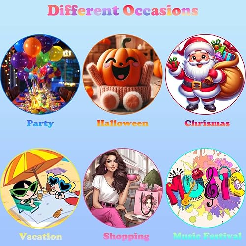 Miniatura 6 de Extensiones de cabello con clip de colores, 12 piezas para mujeres, niños y niñas, 16 pulgadas, ondulado, rizado, reflejos de fiesta (6 morado