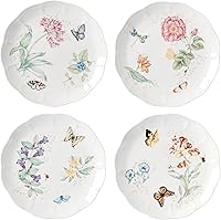 Vista 26 de Lenox Butterfly Meadow 817046 - Juego de 6 platos para aperitivos, 3.05 libras