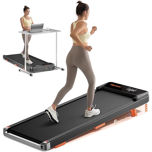 Walking Pad,Treadmill with Incline for Home Office, 2.5HP Portable Under Desk Treadmill with 265 Lbs Capacity,Remote Control, Led Display