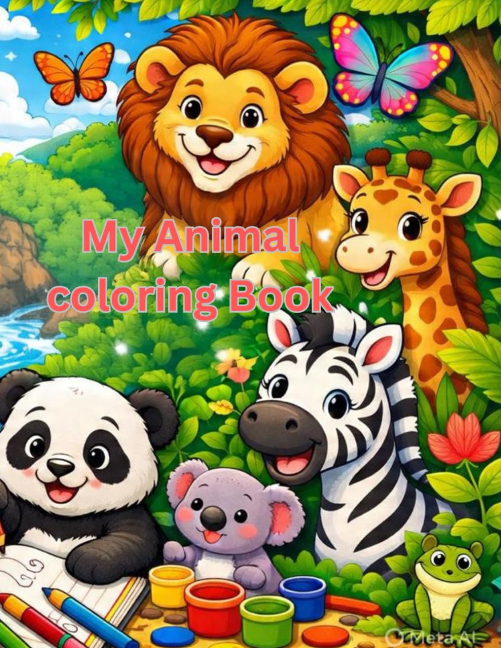 Cute Animals Coloring Book: My first coloring book