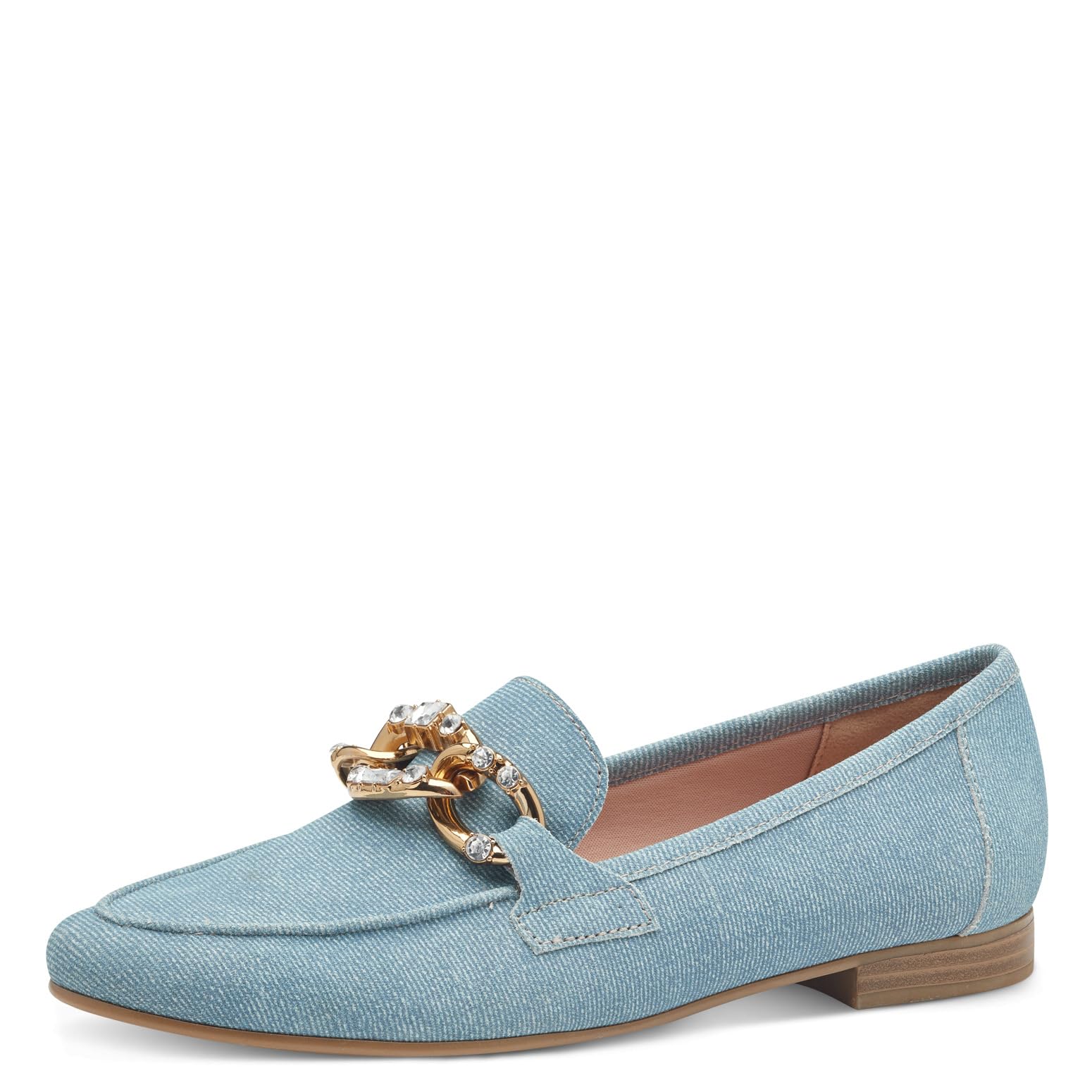 MARCO TOZZI Damen Slipper aus Leder mit Blockabsatz