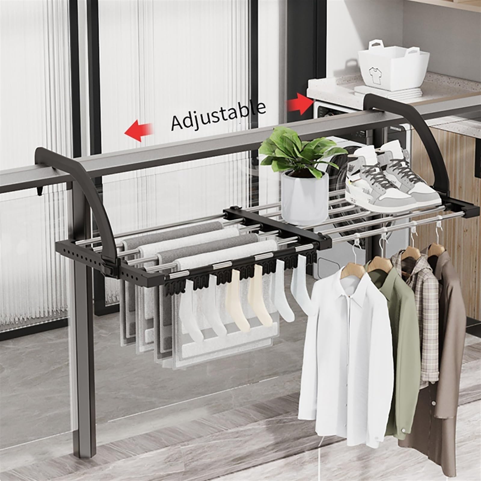 Faltbares Geschirrtuchhalter – Platzsparend, Hellblau, Für Küche & Bad, Zum Trocknen & Aufbewahren