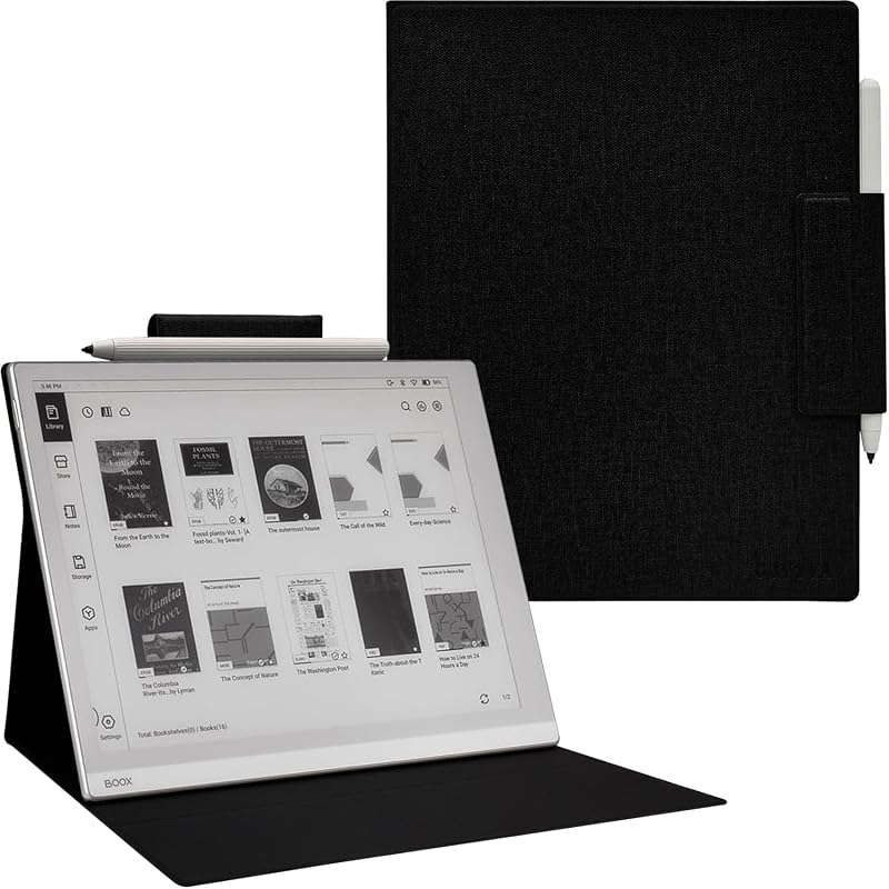 Magnetic Stand Case for Onyx Boox Go 10.3 /BOOX Tablet Go 10.3 Gen II Lumi ePaper Ultra-Thin Lightweight Leather Cover with Auto Sleep/Wake & Magnetic Closure (Cloth Black)