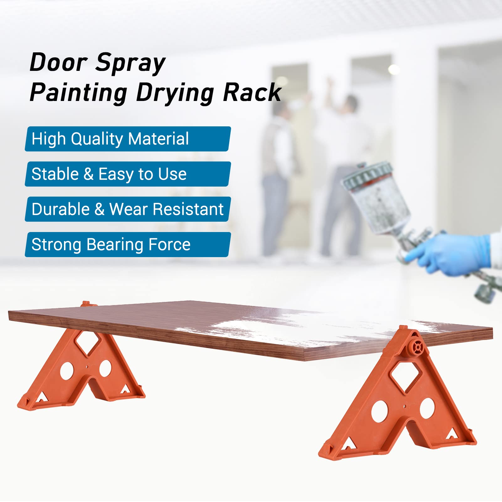 HUIOP Support de peinture empilable 2 pièces | Support de peinture en aérosol, garniture de portes intérieures et extérieures, armoire de cuisine, support de séchage de porte, Support de colonne monta
