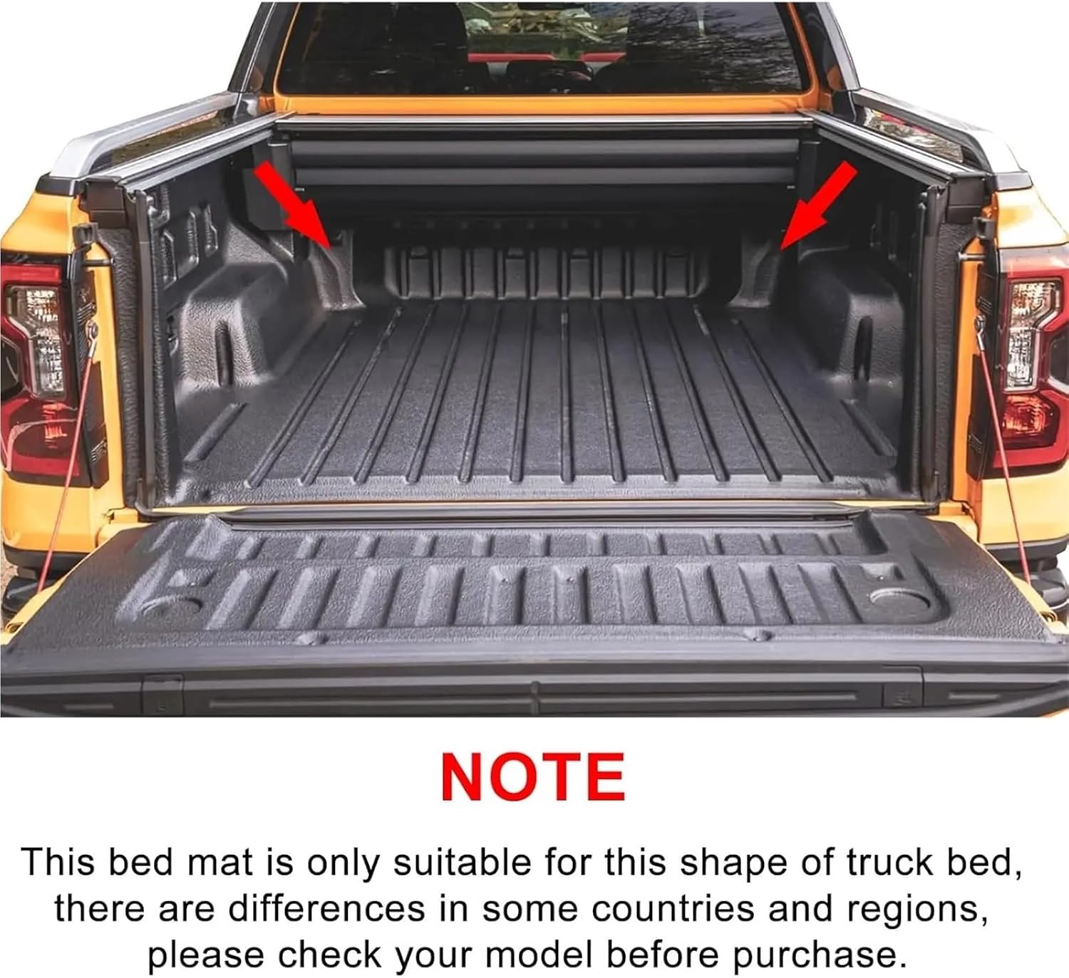 for Ford Ranger 2024 2025 US Version Fit 5FT 59.6Bed Car Truck Bed Mat Liner Trunk Black TPE Floor Mats Protection(LHD 5PCS)