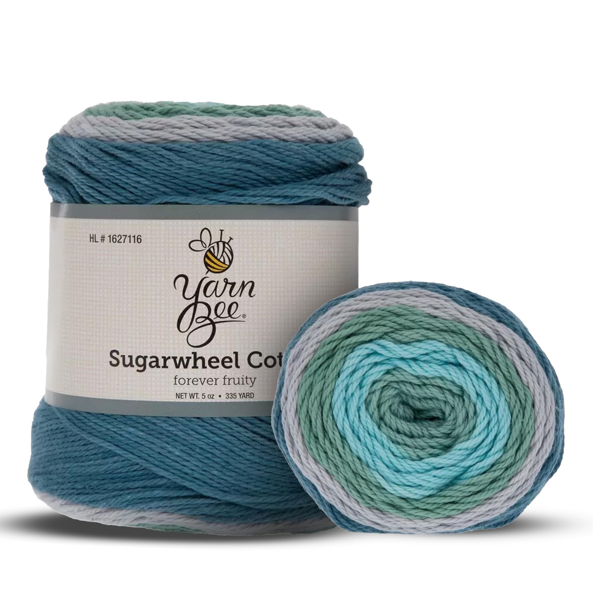Hobby Lobby Yarn Bee 3 - Light Yarn for Crocheting & Knitting – Soft Yarn Skein – 335 Yards of Cotton Yarn for Crocheting Blankets, Hats, & More – Craft Supplies for Handcrafting, Forever Fruity