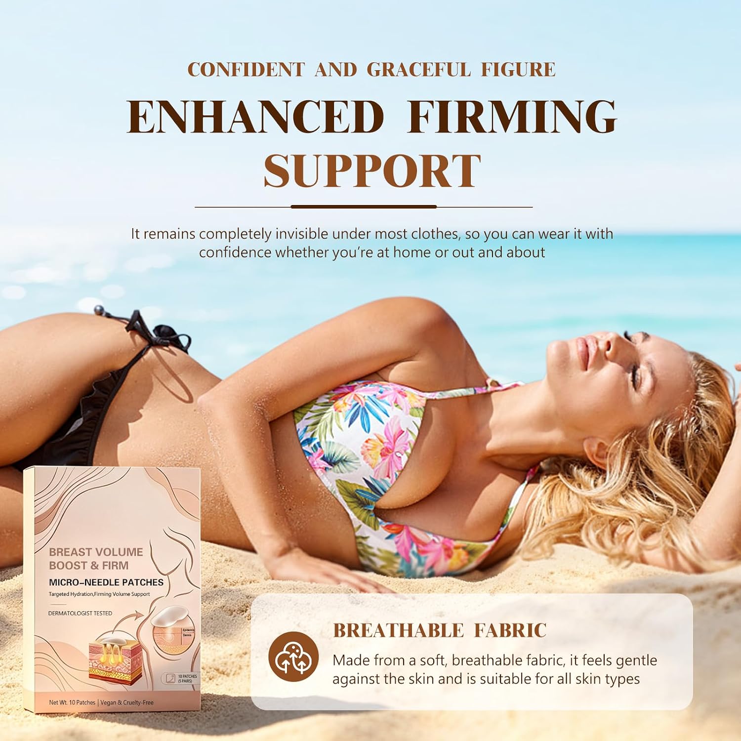 Breast Boost, Natural Enhancement & Lifting Patch (2Boxs/20pcs)