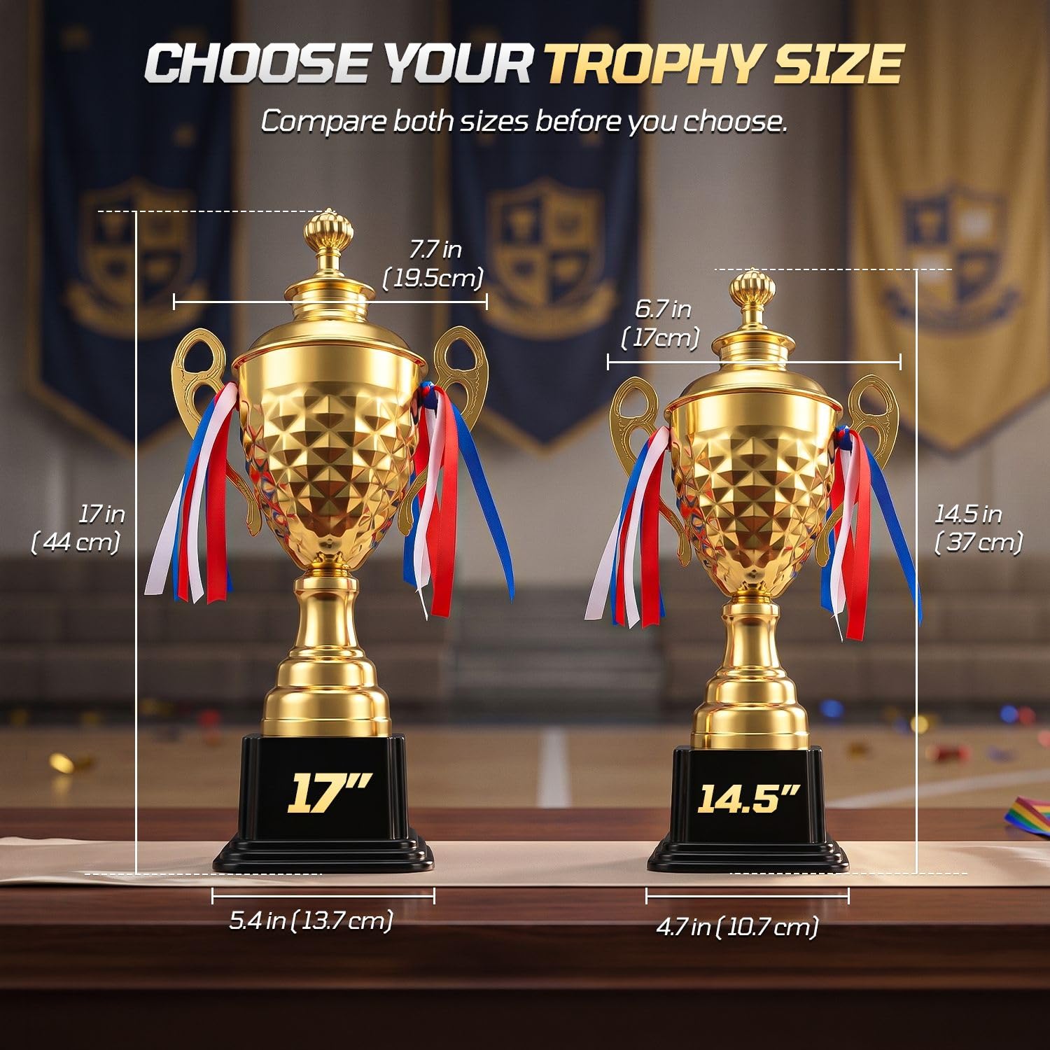 Flexzion Grande Coupe 0,94 m Trophée doré pour récompenses Sports Compétitions Tournois