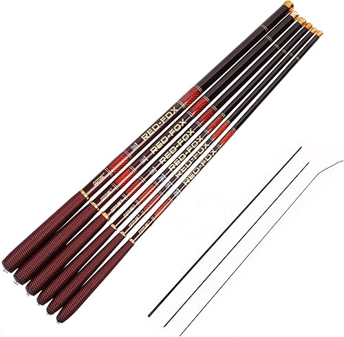 Goture Caña de pescar telescópica Tenkaracaña de pescar ultraligera de viaje, caña de pescar portátil plegable para bajos, 1 pieza de fibra de