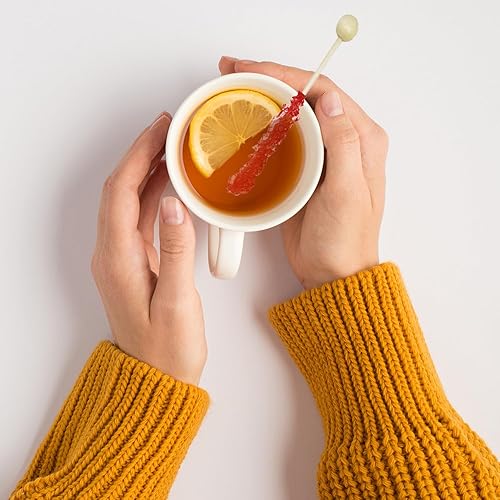 Miniatura 6 de Rock Candy Lollipops Pops Candy Suckers, surtido de colores y sabores, envueltas individualmente, 6.5 pulgadas (cereza, paquete de 12)